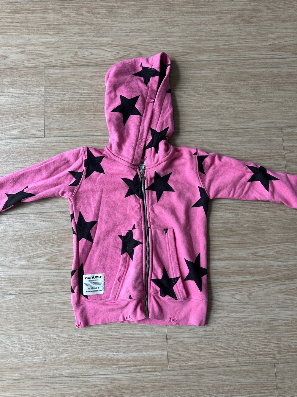 nununu Pink Star Zip-Up Hoodie